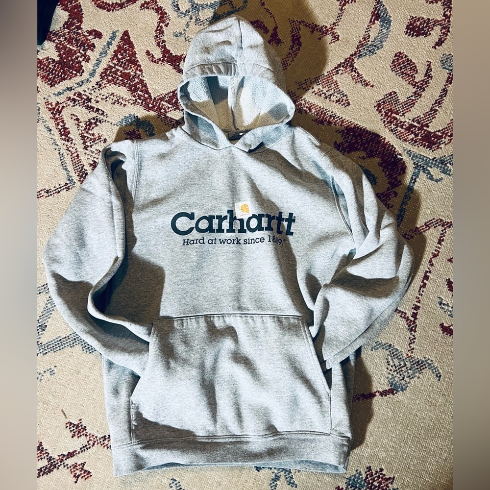 Vintage Carhartt Hoodie Kids Size 14/16 Womens XS